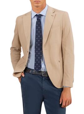 Blazer El Pulpo Ponto Estruturado Camelo para Homem