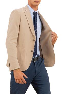 Blazer El Pulpo Ponto Estruturado Camelo para Homem