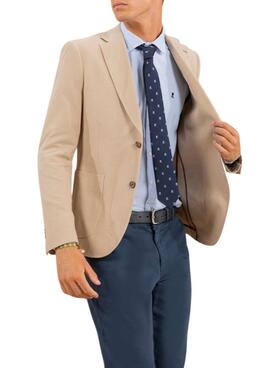 Blazer El Pulpo Ponto Estruturado Camelo para Homem