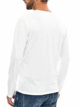 T-Shirt Pepe Jeans Flag logo Branco Homem