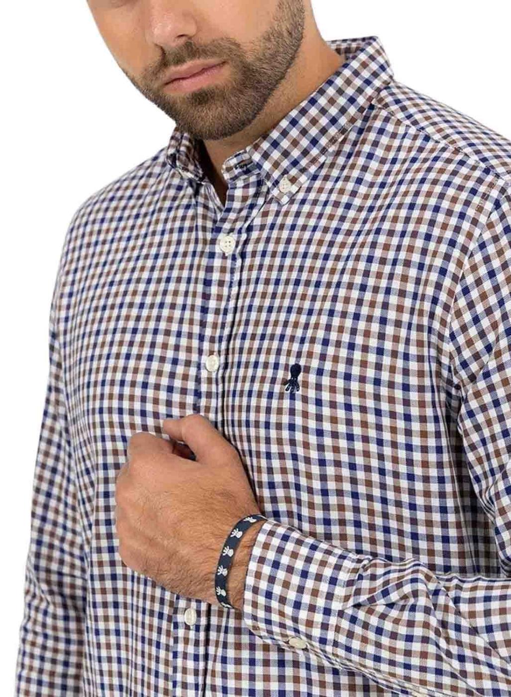 Camisa El Pulpo Estampa Xadrez Vichy Bicolor para Homem