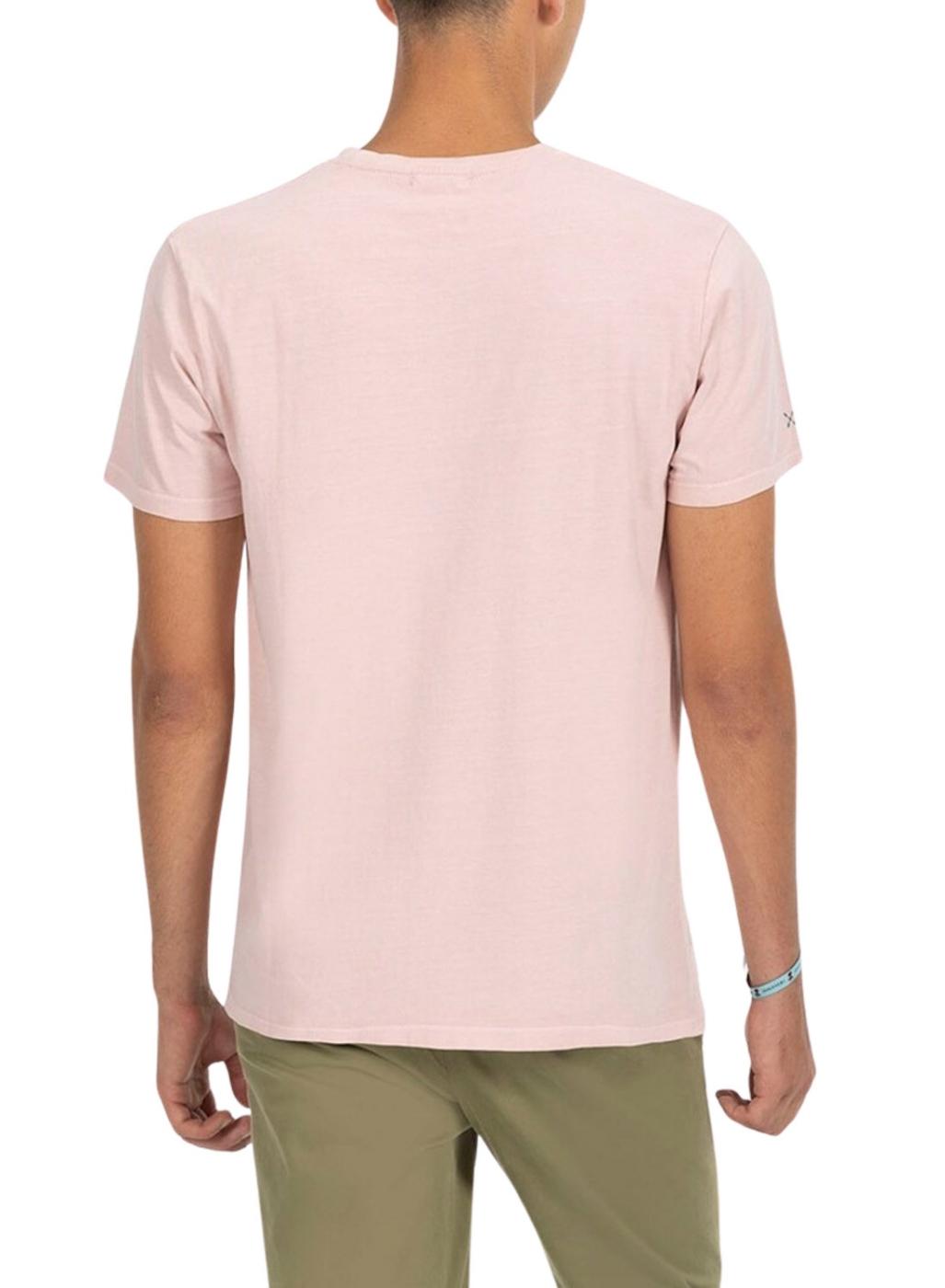 Camiseta El Pulpo Estampa Remos Rosa para Homem