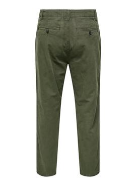 Calça Chino Only and Sons Verde para Homem