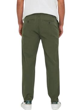 Calça Chino Only and Sons Verde para Homem