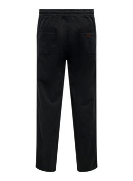 Calça Only and Sons Sinus Loose Preto para Homem