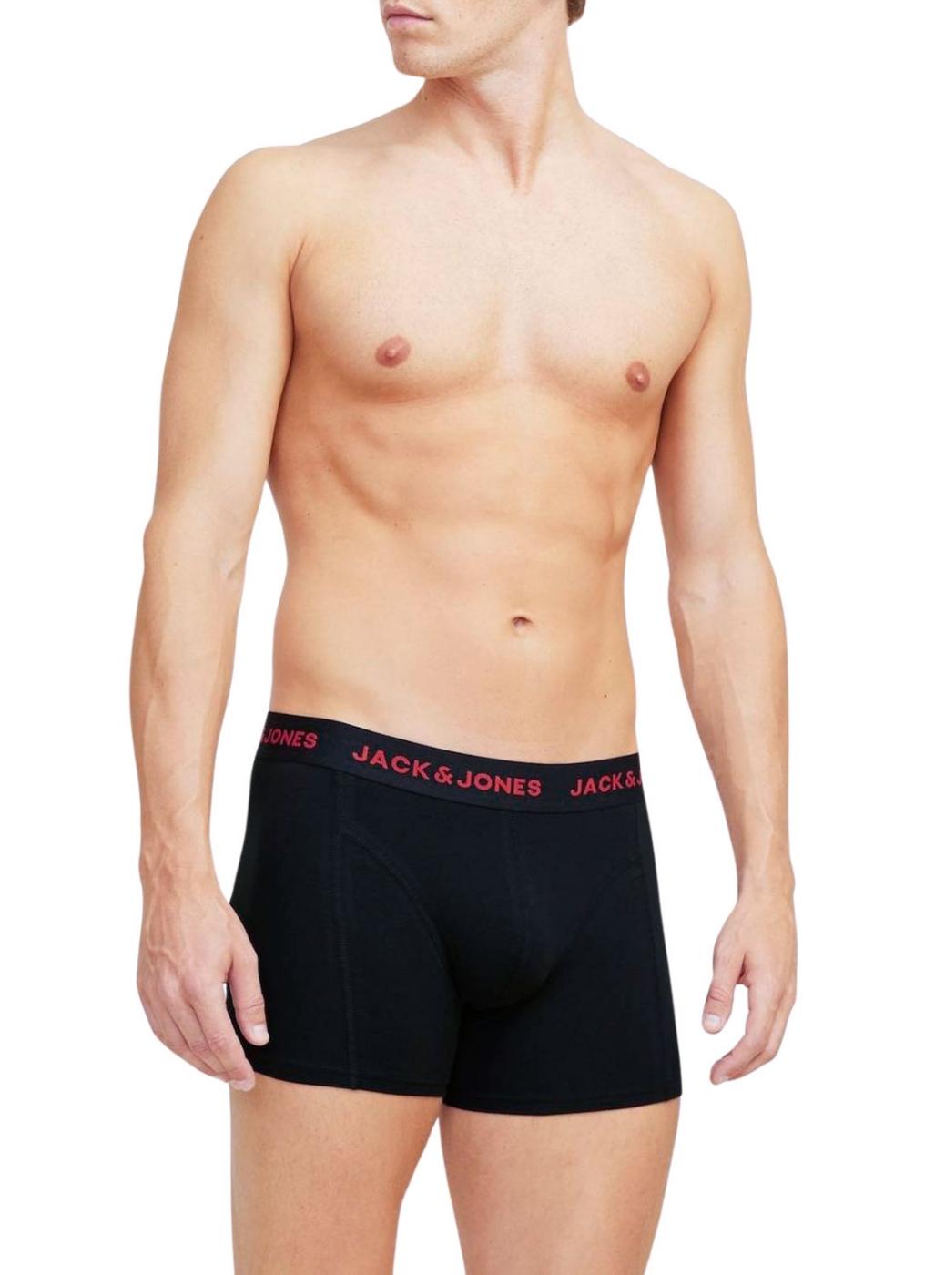 Pack de 3 Boxers Jack and Jones Preto Logo para Homem