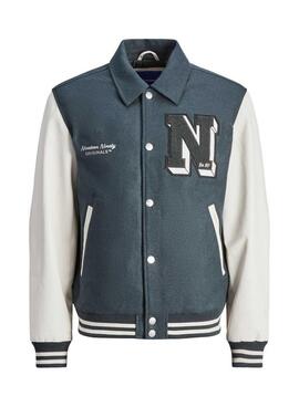 Jaqueta Bomber Jack and Jones Varsity Verde para Homem