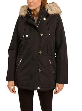 Parka Naf Naf Bupark Preto para mulher