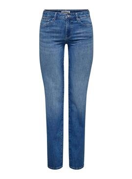 Jeans Only Ann Reto Azul para mulher