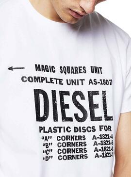 T-Shirt Diesel T-Diego-B6 Branco Homem