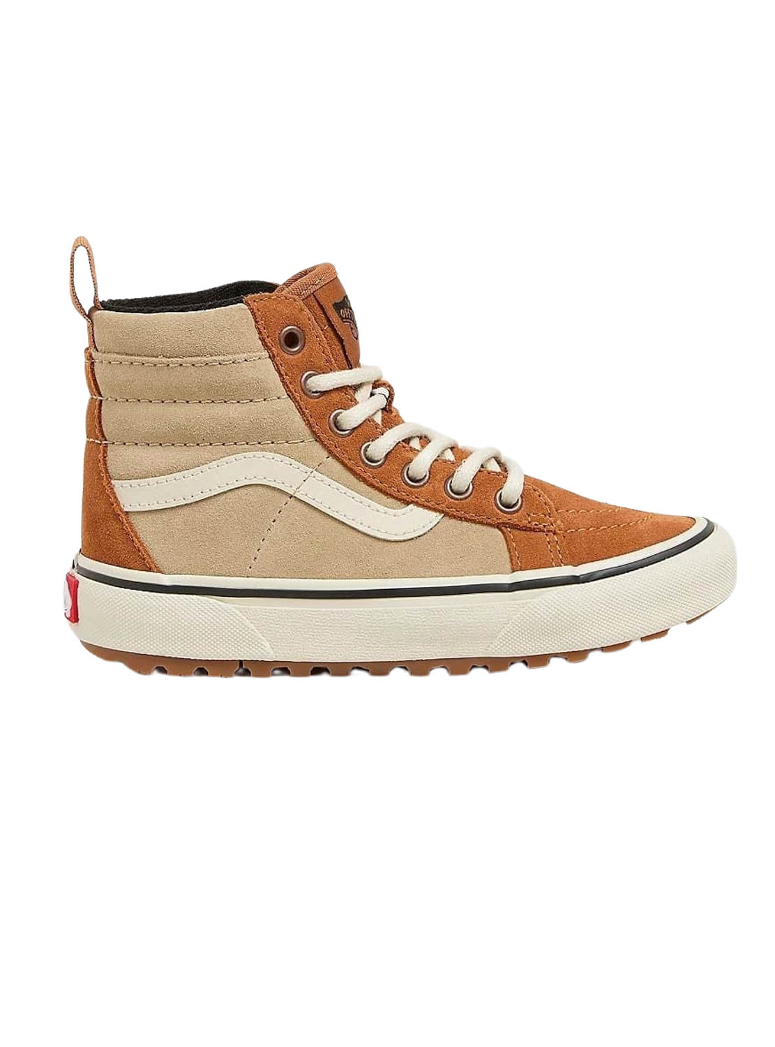 Tênis Vans MTE SK8-Hi de couro camelo para crianças