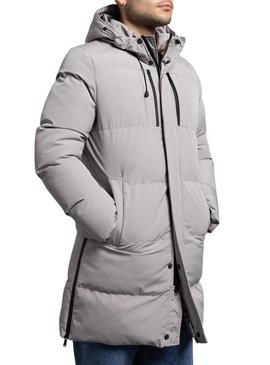 Parka Klout Andorra acolchoada cinza para homem.