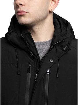 Parka Klout Andorra acolchoada preta para homem