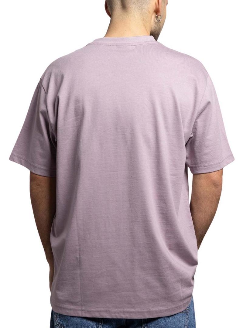 Camisa básica Klout bordada em malva para homem.