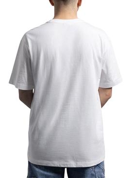 Camisa básica Klout bordada branca para homem.