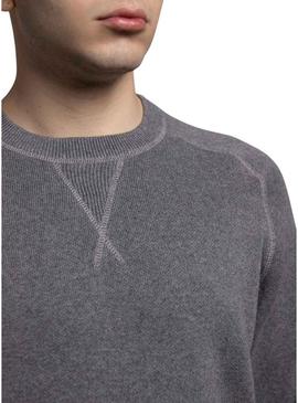 Camisa Klout Raglan cinza para homem.