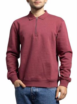 Sudadera Klout Mid Zip grená para homem