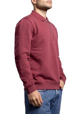 Sudadera Klout Mid Zip grená para homem