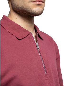 Sudadera Klout Mid Zip grená para homem