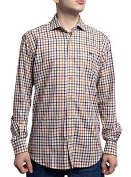 Camisa Klout Carlos xadrez multicolor para homem.