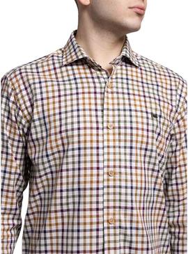 Camisa Klout Carlos xadrez multicolor para homem.