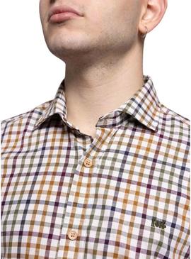 Camisa Klout Carlos xadrez multicolor para homem.