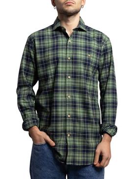 Camisa Klout Tartan verde para homem