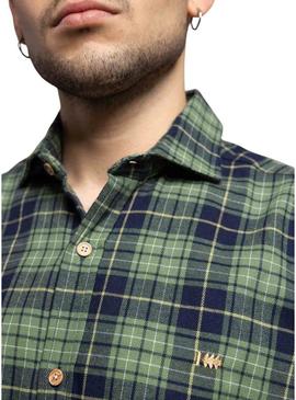 Camisa Klout Tartan verde para homem