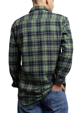 Camisa Klout Tartan verde para homem