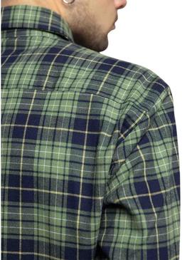 Camisa Klout Tartan verde para homem