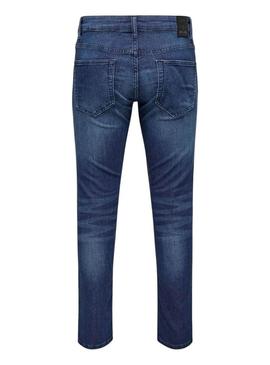 Calça Only and Sons Loom Slim azul para homem