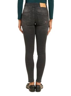 Calça jeans Naf Naf skinny cinza para mulher