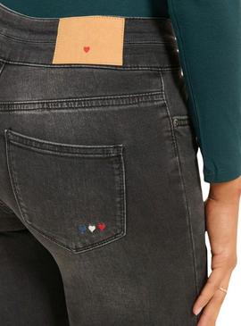 Calça jeans Naf Naf skinny cinza para mulher