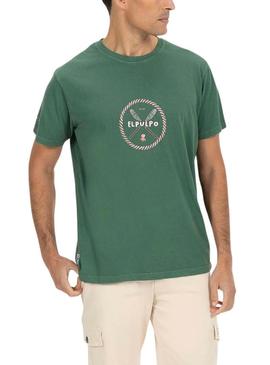 Camisa O Polvo remos verde para homem