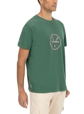 Camisa O Polvo remos verde para homem