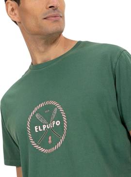 Camisa O Polvo remos verde para homem