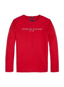 T-Shirt Tommy Hilfiger Essential Vermelho Menino