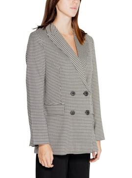 Blazer Only Lettie pied de poule preto para mulher