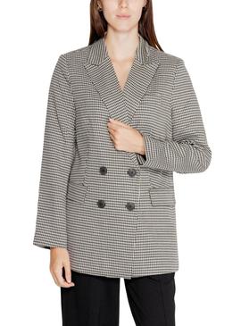 Blazer Only Lettie pied de poule preto para mulher