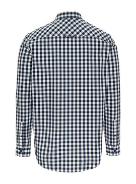 Camisa Tommy Jeans Poplin xadrez para homem