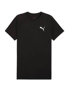 Camiseta Puma Evostripe preta para homem.