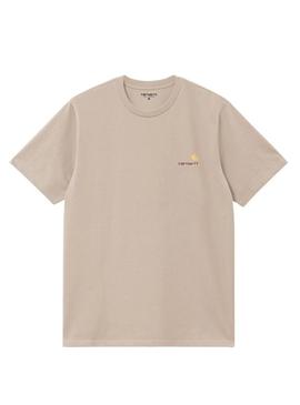 Camiseta Carhartt American Script torrada para homens