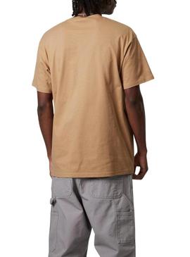 Camisa Carhartt Chase camelo para homem.