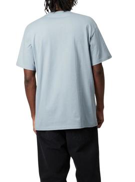 Camiseta Carhartt Chase azul para hombre = Camiseta Carhartt Chase azul para homem.