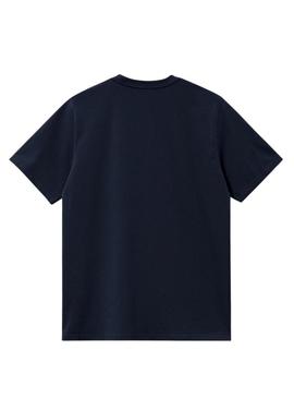 Camiseta Carhartt Chase azul marinho para homem