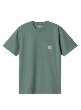 Camisa Carhartt Pocket verde para homem.