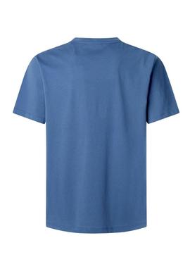 Camiseta Pepe Jeans Eggo azul para homem.