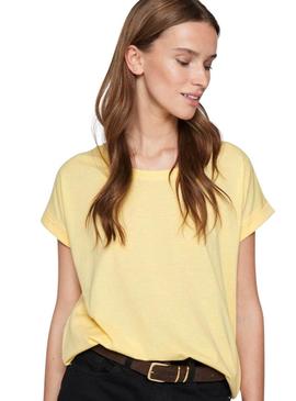 Camiseta Vila Vidreamers New amarelo para Mulher.