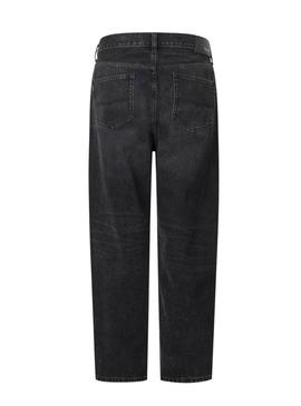 Calça Jeans Pepe Jeans Nils Loose preta para homem.