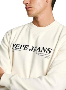 Moletom Pepe Jeans Dylan branco para homem